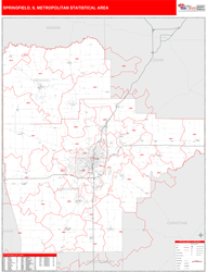 Springfield Metro Area Wall Map