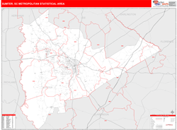 Sumter Metro Area Wall Map