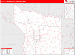 Tyler Metro Area Wall Map