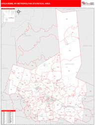 Utica-Rome Metro Area Wall Map