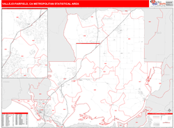 Vallejo-Fairfield Metro Area Wall Map