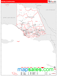 Ventura Metro Area Wall Map