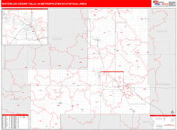 Waterloo-Cedar Falls Metro Area Wall Map