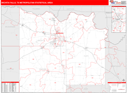 Wichita Falls Metro Area Wall Map