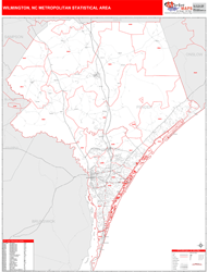 Wilmington Metro Area Wall Map