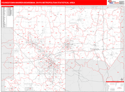 Youngstown-Warren-Boardman Metro Area Wall Map