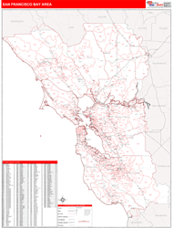 Bay Area Metro Area Wall Map
