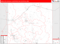 Sierra Vista-Douglas Metro Area Wall Map