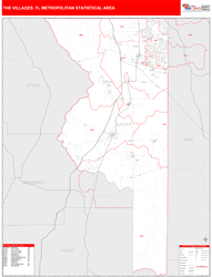 The Villages Metro Area Wall Map