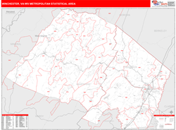 Winchester Metro Area Wall Map