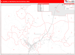 St. George Metro Area Wall Map