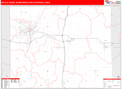 Battle Creek Metro Area Wall Map