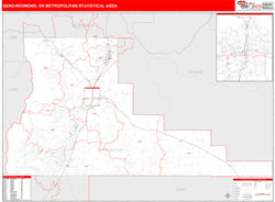 Bend-Redmond Metro Area Wall Map