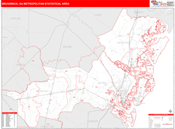 Brunswick Metro Area Wall Map