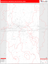 Burlington Metro Area Wall Map