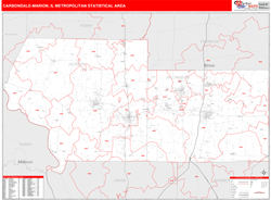 Carbondale-Marion Metro Area Wall Map