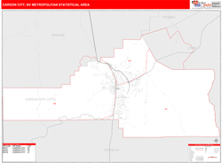 Carson City Metro Area Wall Map