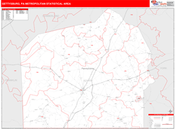 Gettysburg Metro Area Wall Map