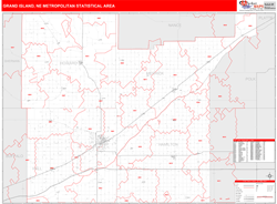 Grand Island Metro Area Wall Map