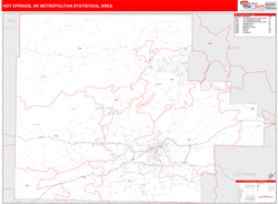 Hot Springs Metro Area Wall Map