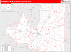 Jefferson City Metro Area Wall Map