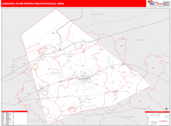 Lebanon Metro Area Wall Map