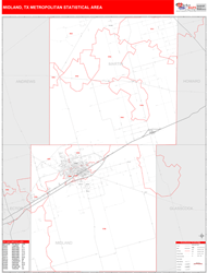 Midland Metro Area Wall Map