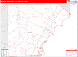 Monroe Metro Area Wall Map