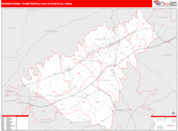 Morristown Metro Area Wall Map