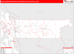 Mount Vernon-Anacortes Metro Area Wall Map