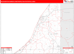 Niles-Benton Harbor Metro Area Wall Map