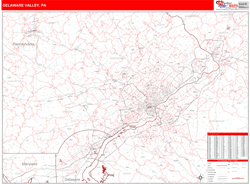 Delaware Valley Metro Area Wall Map