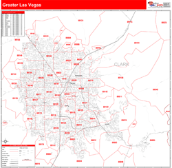 Greater Las Vegas Metro Area Wall Map