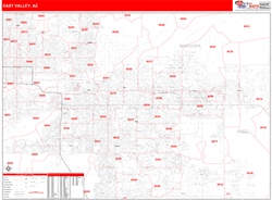 East Valley Metro Area Wall Map