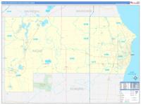 Racine Metro Area Wall Map