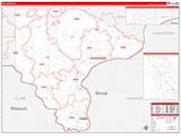 Lee County, IA Wall Map