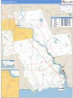 Middlesex County, CT Zip Code Wall Map