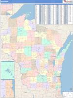 Wisconsin Wall Map