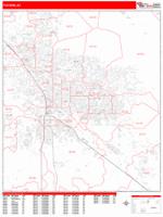 Tucson, AZ Zip Code Wall Map