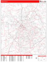 Charlotte, NC Wall Map