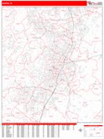 Austin, TX Zip Code Wall Map