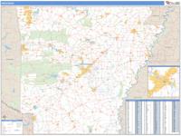 Arkansas  Wall Map Zip Code