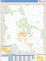 Arizona  Wall Map Zip Code