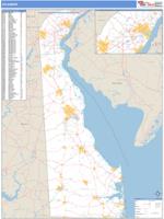 Delaware  Wall Map Zip Code