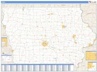 Iowa  Wall Map Zip Code