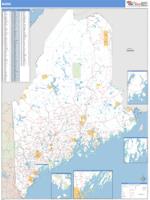 Maine  Wall Map Zip Code