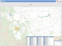 Montana  Wall Map Zip Code