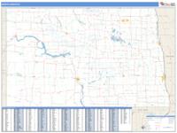 North Dakota  Wall Map