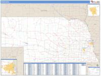 Nebraska  Wall Map Zip Code
