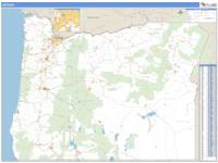 Oregon  Wall Map Zip Code